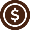 Dollar sign in circle