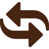 Two arrows pointing in opposite directions left and right