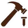 Hammer driving in nail.